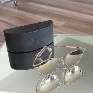 Prada Gold Aviator Sunglasses